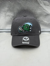 Load image into Gallery viewer, Tulane Green Wave NCAA &#39;47 Brand Gray Clean Up Adjustable Strapback Hat showcasing a stylish gray design, ideal for fans of the Tulane Green Wave hat.
