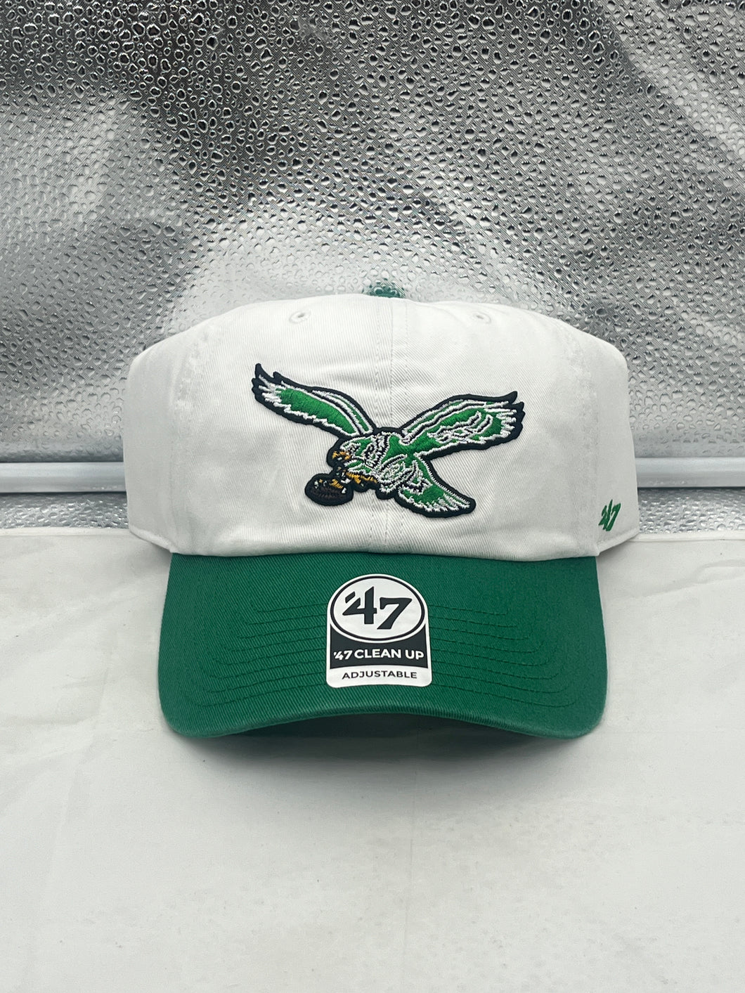 Philadelphia Eagles NFL '47 Throwback White Two Tone Clean Up Adjustable Hat