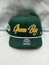 Load image into Gallery viewer, Green Bay Packers NFL &#39;47 Brand Green Script Rope Hitch Snapback Adjustable Hat
