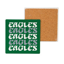 Load image into Gallery viewer, Complete set of Philadelphia Eagles NFL Throwback Ceramic Coasters by Evergreen Enterprises, ideal for any football-themed gathering.
