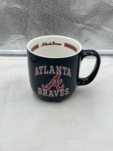 Load image into Gallery viewer, Atlanta Braves MLB 15oz Coffee Mug from Logo Brands showcasing the team&#39;s iconic logo, ideal for coffee lovers and baseball fans.
