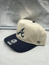 Load image into Gallery viewer, Atlanta Braves MLB &#39;47 Brand Natural TT Hitch Adjustable Snapback Hat
