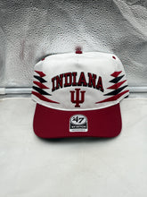 Load image into Gallery viewer, Indiana Hoosiers NCAA &#39;47 Brand White Diamond Hitch Snapback Adjustable Hat featuring a sleek design and adjustable fit for fans
