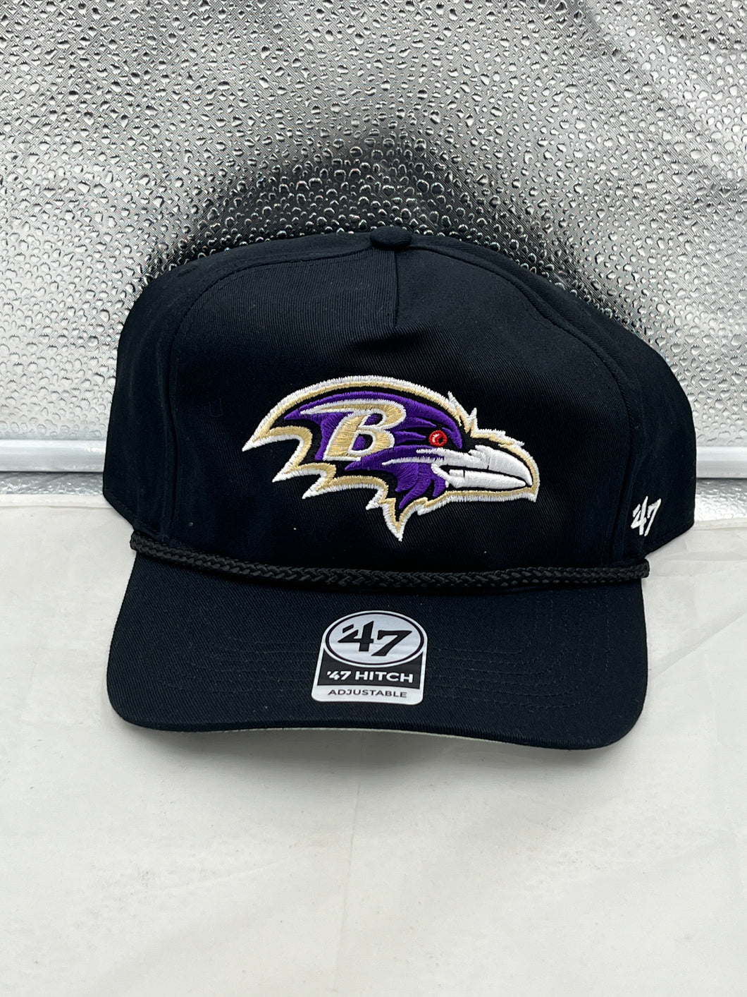 Baltimore Ravens NFL '47 Brand Black Rope Hitch Snapback Adjustable Hat