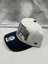 Load image into Gallery viewer, Close-up view of the Georgetown Hoyas NCAA '47 Champs Off White TT Hitch Adjustable Snapback Hat, highlighting the adjustable feature and stylish off-white color. A must-have Georgetown Hoyas hat for fans.

