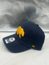 Load image into Gallery viewer, California Golden Bears NCAA &#39;47 Brand Blue Clean Up Adjustable Strapback Hat showcasing the classic logo and blue color for fans.
