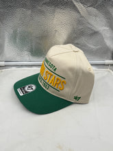 Load image into Gallery viewer, Close-up view of the Minnesota North Stars NHL &#39;47 Throwback Natural TT Hitch Adjustable Snapback Hat emphasizing the adjustable strap and classic design, a must-have Minnesota North Stars hat.
