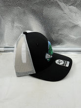 Load image into Gallery viewer, Back view of the Tulane Green Wave NCAA &#39;47 Brand Black Trucker Mesh Adjustable Snapback Hat with trucker mesh design for ventilation and comfort.
