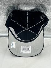Load image into Gallery viewer, Los Angeles Kings NHL &#39;47 Brand Black Script Hitch Rope Adjustable Snapback Hat on a flat surface, perfect for showing off the detailed design.
