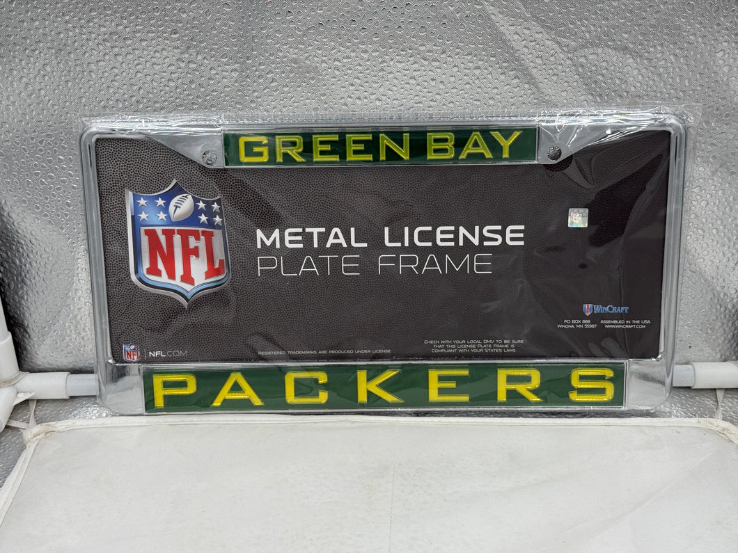 Showcase your team pride with the Green Bay Packers NFL Laser Cut License Plate Frame by Rico, featuring a durable design perfect for displaying your NFL team spirit on any vehicle. Ideal for Green Bay Packers fans!