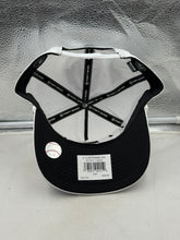 Load image into Gallery viewer, Flat lay of the Detroit Tigers MLB 47 Brand White Script Hitch Rope Adjustable Snapback Hat on a wooden surface, emphasizing its unique design as a fan-favorite Detroit Tigers hat.
