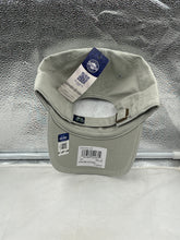 Load image into Gallery viewer, Close-up view of the Notre Dame Fighting Irish NCAA &#39;47 Brand Gray Clean Up Adjustable Strapback Hat, highlighting the embroidered logo and adjustable strap for comfortable fit.
