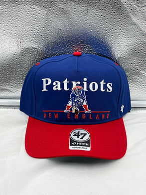 New England Patriots Throwback NFL '47 Brand Blue Hitch Snapback Adjustable Hat - Casey's Sports Store