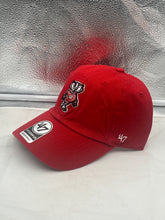 Load image into Gallery viewer, Wisconsin Badgers NCAA &#39;47 Brand Throwback Red Clean Up Adjustable Strapback Hat
