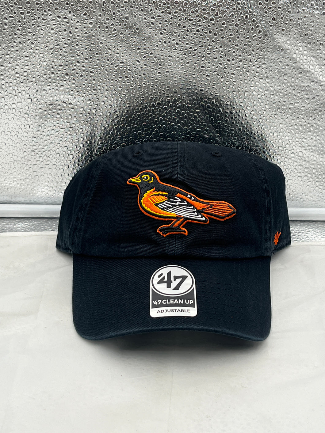 Baltimore Orioles MLB '47 Brand Throwback Black Clean Up Adjustable Hat