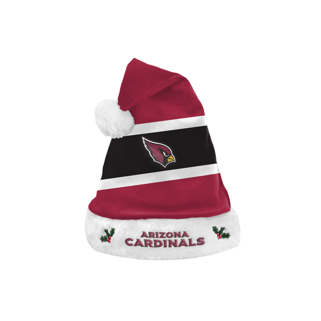 Arizona Cardinals NFL Santa Hat by Forever Collectibles featuring the official Arizona Cardinals logo, perfect for showcasing team spirit during the holiday season.