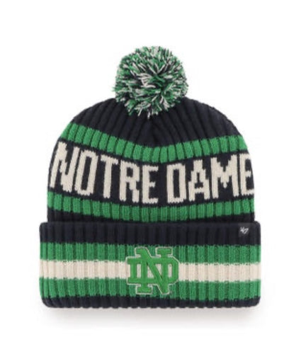 Notre Dame Fighting Irish NCAA '47 Brand Blue Winter Beanie Knit Ski Cap Hat - Casey's Sports Store