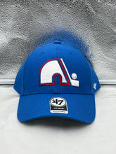 Load image into Gallery viewer, Quebec Nordiques NHL &#39;47 Brand Throwback Blue MVP Adjustable Hat - Casey&#39;s Sports Store
