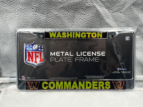 Washington Commanders NFL Laser Cut License Plate Frame RICO - Casey's Sports Store