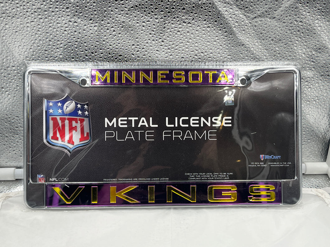 Minnesota Vikings NFL Laser Cut License Plate Frame RICO - Casey's Sports Store