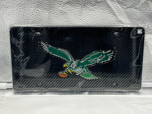 Philadelphia Eagles Throwback NFL Black Engraved Lasercut License Plate Wincraft - Casey's Sports Store