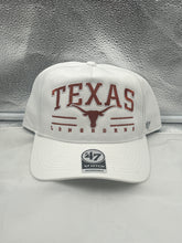 Load image into Gallery viewer, Texas Longhorns NCAA &#39;47 Brand White Hitch Adjustable Snapback Hat - Casey&#39;s Sports Store
