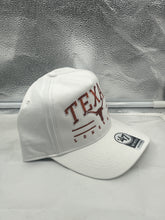 Load image into Gallery viewer, Texas Longhorns NCAA &#39;47 Brand White Hitch Adjustable Snapback Hat - Casey&#39;s Sports Store
