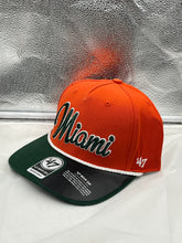Load image into Gallery viewer, Miami Hurricanes NCAA '47 Brand Orange Two Tone MVP DV Adjustable Snapback Hat - Casey's Sports Store
