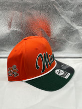 Load image into Gallery viewer, Miami Hurricanes NCAA '47 Brand Orange Two Tone MVP DV Adjustable Snapback Hat - Casey's Sports Store

