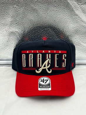 Atlanta Braves MLB '47 Brand Navy Two Tone Hitch Adjustable Snapback Hat - Casey's Sports Store