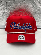 Load image into Gallery viewer, Philadelphia Phillies MLB &#39;47 Red Script Hitch Rope Adjustable Snapback Hat - Casey&#39;s Sports Store
