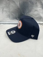 Load image into Gallery viewer, Front view of Illinois Fighting Illini NCAA &#39;47 Throwback Navy Hitch Adjustable Snapback Hat showcasing the iconic team logo.
