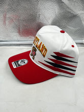 Load image into Gallery viewer, Maryland Terrapins NCAA &#39;47 Brand White Diamond Hitch Snapback Adjustable Hat front view showing logo and design features.
