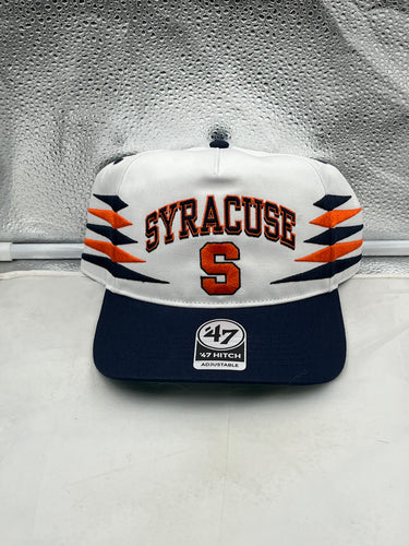 Syracuse Orange NCAA '47 Brand White Diamond Hitch Snapback Adjustable Hat showcasing vibrant colors and quality design, perfect for fans and daily wear.