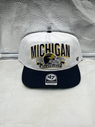 Michigan Wolverines NCAA '47 Brand White Two Tone Hitch Adjustable Snapback Hat