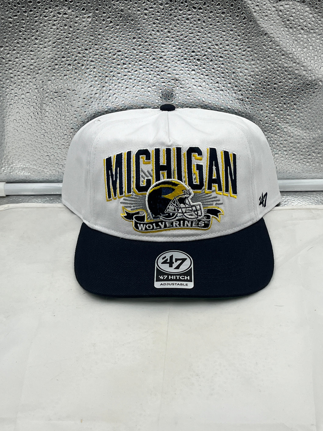 Michigan Wolverines NCAA '47 Brand White Two Tone Hitch Adjustable Snapback Hat