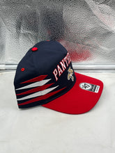Load image into Gallery viewer, Florida Panthers NHL &#39;47 Brand Navy Diamond Hitch Adjustable Snapback Hat back view highlighting the detailed stitching.
