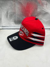 Load image into Gallery viewer, Carolina Hurricanes NHL &#39;47 Brand Red Diamond Hitch Adjustable Snapback Hat - front view showing logo and adjustable strap.
