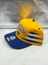 Load image into Gallery viewer, Buffalo Sabres NHL &#39;47 Brand Yellow Diamond Hitch Adjustable Snapback Hat front view, showcasing team logo and vibrant yellow design.

