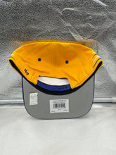 Load image into Gallery viewer, Buffalo Sabres NHL &#39;47 Brand Yellow Diamond Hitch Adjustable Snapback Hat side view, emphasizing high-quality material and adjustable fit.

