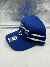 Load image into Gallery viewer, Tampa Bay Lightning NHL &#39;47 Brand Blue Diamond Hitch Adjustable Snapback Hat front view with logo.
