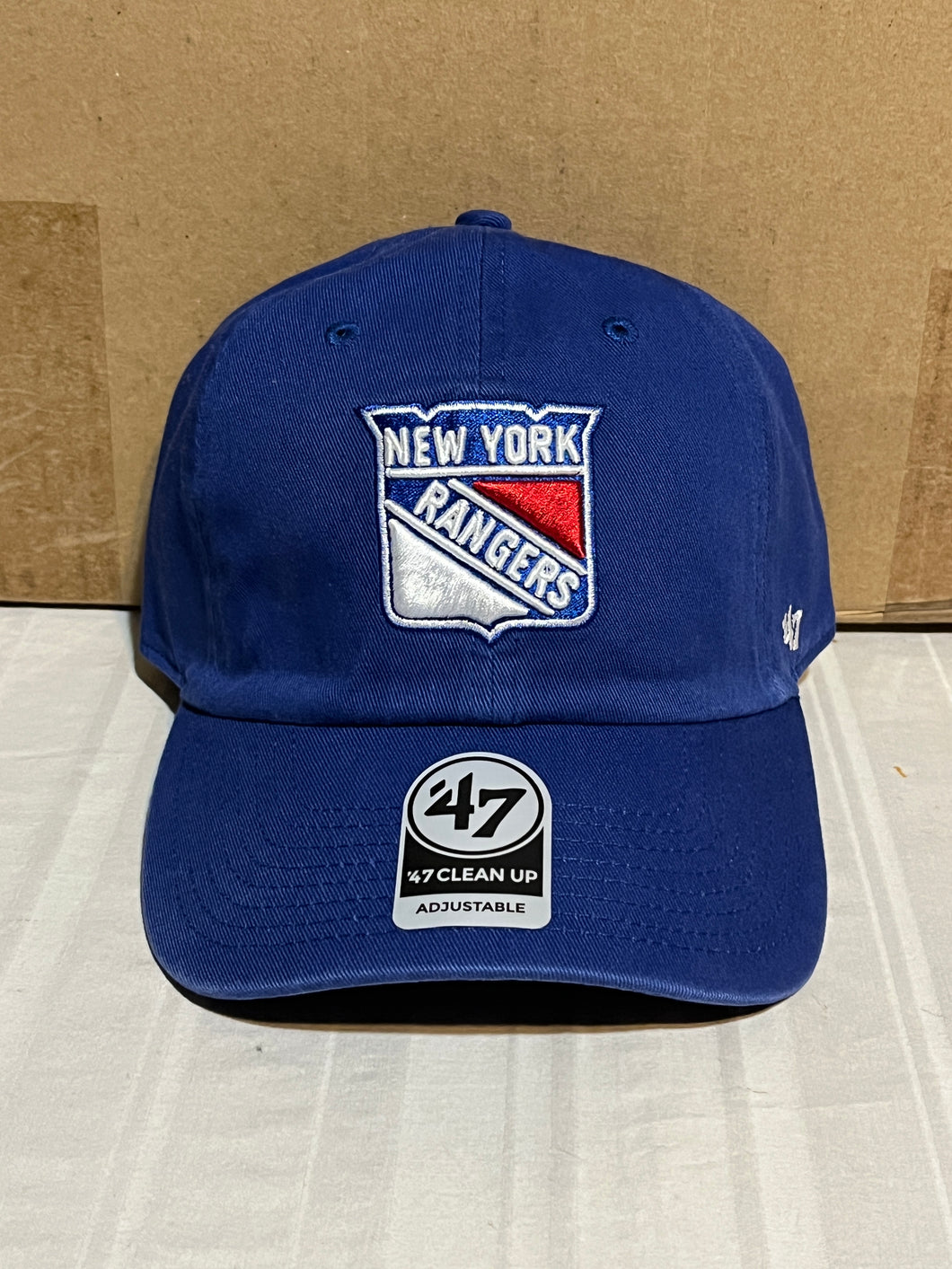 New York Rangers NHL '47 Brand Clean Up Blue Adjustable Hat - Casey's Sports Store