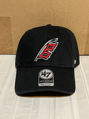 Carolina Hurricanes NHL '47 Brand Clean Up Black Adjustable Hat - Casey's Sports Store
