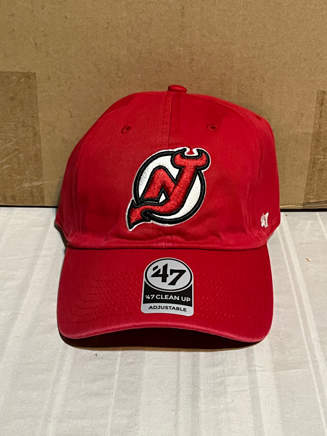 New Jersey Devils NHL '47 Brand Clean Up Red Adjustable Hat - Casey's Sports Store