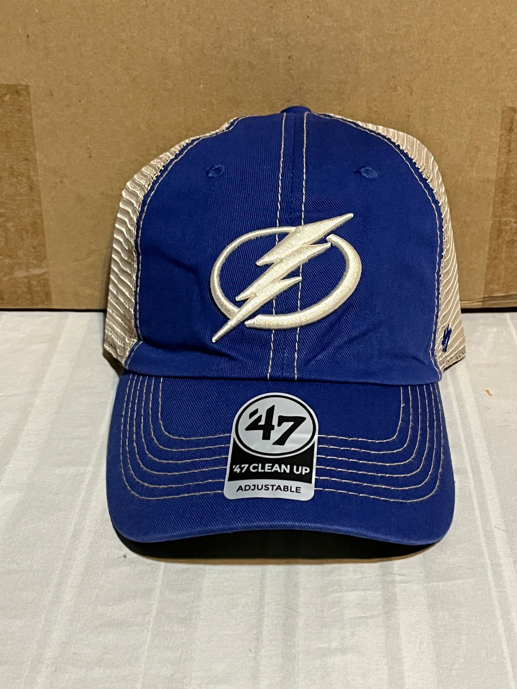 Tampa Bay Lightning NHL '47 Brand Clean Up Blue Adjustable Mesh Hat - Casey's Sports Store