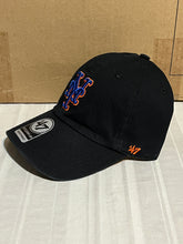 Load image into Gallery viewer, New York Mets MLB &#39;47 Brand Black Clean Up Adjustable Hat - Casey&#39;s Sports Store
