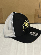 Load image into Gallery viewer, Colorado Buffaloes NCAA &#39;47 Brand Black Trucker Mesh Adjustable Snapback Hat - Casey&#39;s Sports Store
