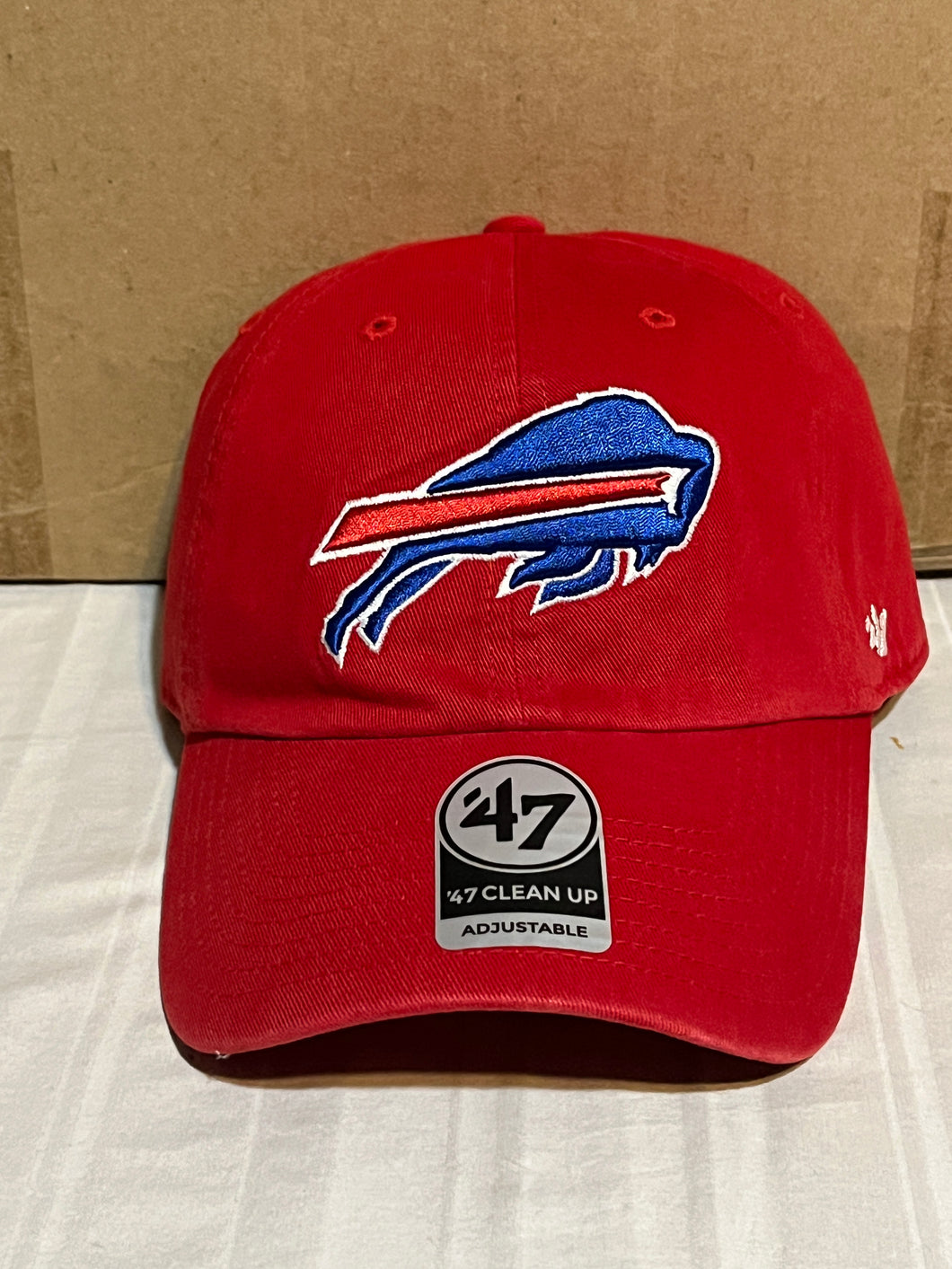 Buffalo Bills NFL '47 Brand Red Clean Up Adjustable Strapback Hat - Casey's Sports Store