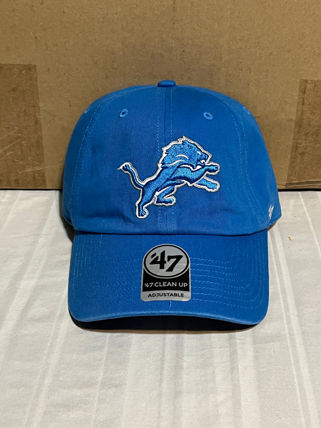 Detroit Lions NFL '47 Brand Blue Clean Up Adjustable Strapback Hat - Casey's Sports Store