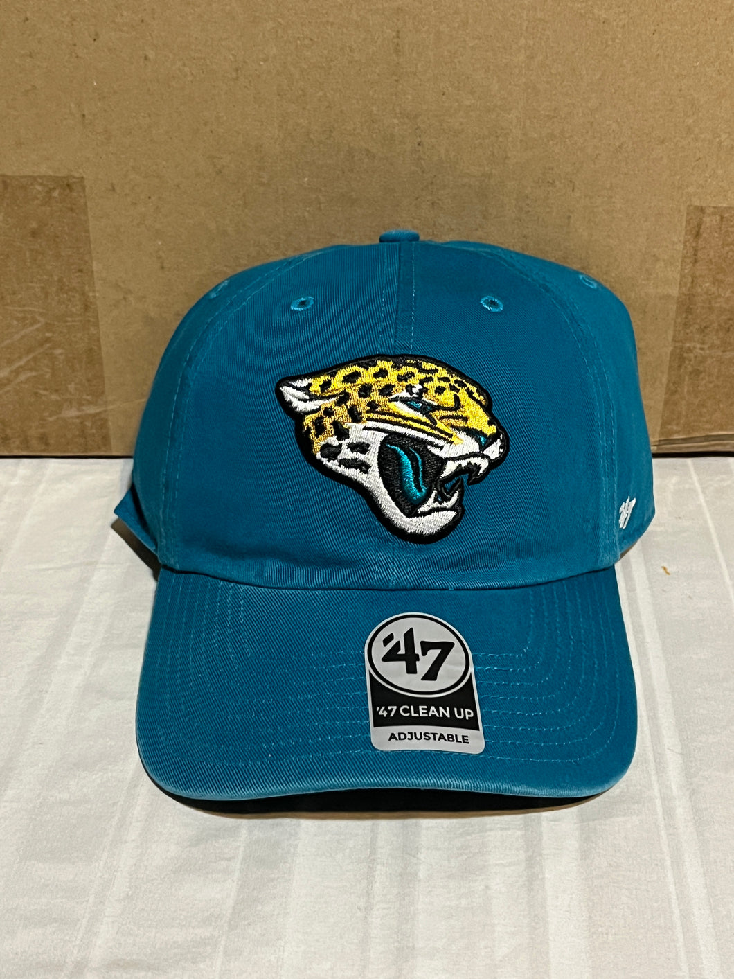 Jacksonville Jaguars NFL '47 Brand Teal Clean Up Adjustable Strapback Hat - Casey's Sports Store